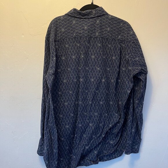 Uniqlo Blue Pattern Long Sleeve Button Down XL - Picture 4 of 4